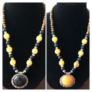 Reversible Necklace and Earrings